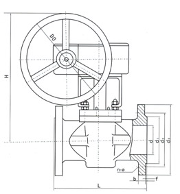 德標法蘭卡套旋塞閥結(jié)構(gòu)示意圖